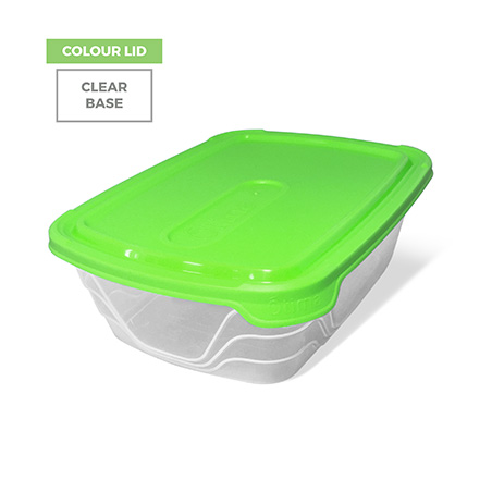 Colour Lid, Clear Base - Green