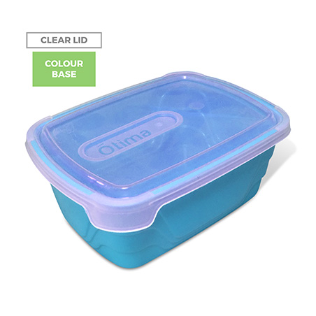 Clear Lid, Colour Base - Blue