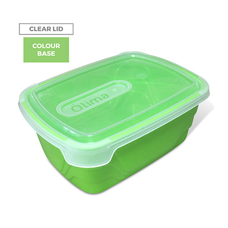 Clear Lid, Colour Base - Green