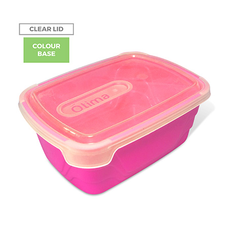 Clear Lid, Colour Base - Pink
